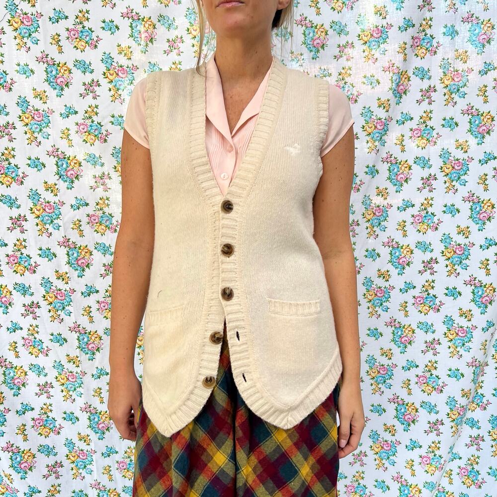 Faconnable wool sweater vest size small